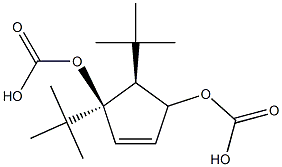 Cis-di-tert-butyl -cyclopent-4-ene-1,3-diyl dicarbonate Structure