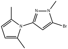 1H-Pyrazole, 5-bromo-3-(2,5-dimethyl-1H-pyrrol-1-yl)-1-methyl- Structure