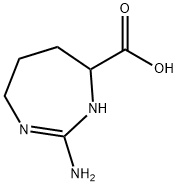 2-amino-4,5,6,7-tetrahydro-1H-[1,3]diazepine-4-carboxylic acid 化学構造式