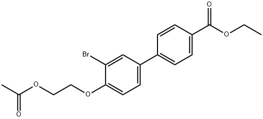 Ethyl 4'-(2-acetoxyethoxy)-3'-bromobiphenyl-4-carboxylate Structure