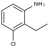 3-chloro-2-ethylaniline,90006-42-1,结构式