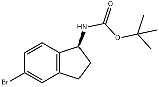 (S)-(5-溴-2,3-二氢-1H-茚-1-基)氨基甲酸叔丁酯, 903557-31-3, 结构式