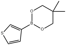 5,5-dimethyl-2-(thien-3-yl)-1,3,2-dioxaborinane Struktur