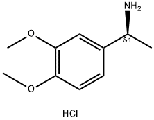 (S)-1-(3,4-dimethoxyphenyl)ethan-1-amine hydrochloride, 906528-67-4, 结构式