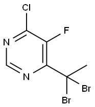 Pyrimidine, 4-chloro-6-(1,1-dibromoethyl)-5-fluoro- 结构式
