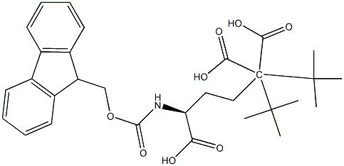 (S)-4-[(9H-フルオレン-9-イルメトキシカルボニル)アミノ]ブタン-1,1,4-トリカルボン酸1,1-ジ-tert-ブチル 化学構造式
