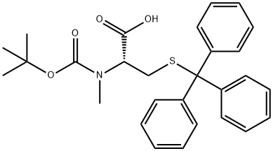 N-Boc-N-methyl-S-trityl-L-cysteine Structure