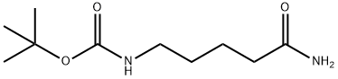 Carbamic acid, N-(5-amino-5-oxopentyl)-, 1,1-dimethylethyl ester Structure
