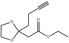 Ethyl 2-(2-but-3-ynyl-1,3-dioxolan-2-yl)acetate Structure