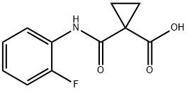 Cyclopropanecarboxylic acid, 1-[[(2-fluorophenyl)amino]carbonyl]- 结构式