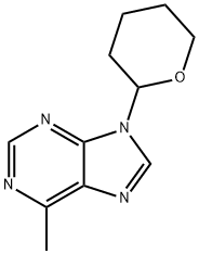 6-methyl-9-(tetrahydro-2-pyranyl)purine Struktur