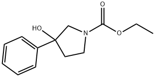 1-Pyrrolidinecarboxylic acid, 3-hydroxy-3-phenyl-, ethyl ester,92041-82-2,结构式