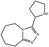 2-{5H,6H,7H,8H,9H-[1,2,4]triazolo[4,3-a]azepin-3-yl}pyrrolidine 化学構造式