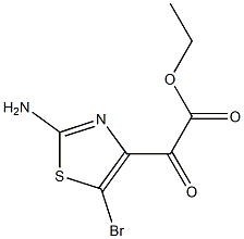 (2-氨基-5-溴噻唑-4-基)氧代乙酸乙酯 结构式