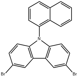 3,6-Dibromo-N-(1-naphthalenyl)carbazole Structure