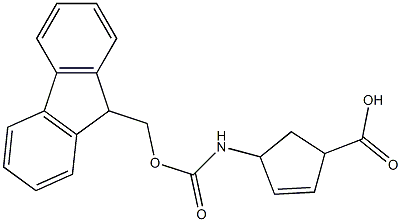 4-{[(9H-fluoren-9-ylmethoxy)carbonyl]amino}cyclopent-2-ene-1-carboxylic acid Structure