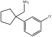1-(3-Chlorophenyl)cyclopentanemethanamine 化学構造式