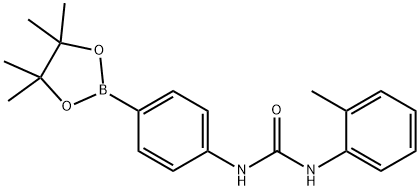 Urea, N-(2-methylphenyl)-N'-[4-(4,4,5,5-tetramethyl-1,3,2-dioxaborolan-2-yl)phenyl]- Structure