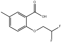 2-(2,2-difluoroethoxy)-5-methylbenzoic acid 结构式