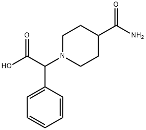 2-(4-carbamoylpiperidin-1-yl)-2-phenylacetic acid Struktur