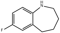7-Fluoro-2,3,4,5-tetrahydro-1H-benzo[b]azepine,939759-14-5,结构式