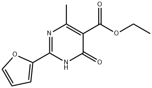5-Pyrimidinecarboxylic acid, 2-(2-furanyl)-1,6-dihydro-4-methyl-6-oxo-, ethyl ester Structure