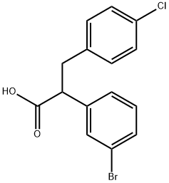2-(3-bromophenyl)-3-(4-chlorophenyl)propanoic acid Structure