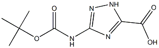 5--t-BOC-amino-2H-1,2,4-triazole-3-carboxylic acid 化学構造式