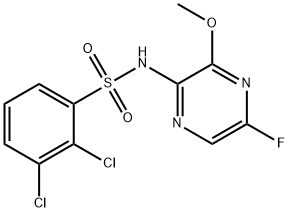 2,3-dichloro-N-(5-fluoro-3-methoxy-pyrazin-2-yl)benzenesulfonamide Struktur