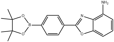 2-[4-(4,4,5,5-tetramethyl-1,3,2-dioxaborolan-2-yl)phenyl]-4-Benzoxazolamine Structure