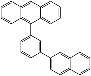 9-[3-(2-萘基)苯基]蒽 结构式