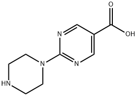 2-(哌嗪-1-基)嘧啶-5-羧酸 结构式