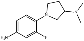 1-(4-氨基-2-氟苯基)-N,N-二甲基吡咯烷-3-胺,946605-47-6,结构式