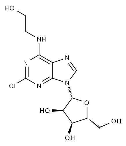 2-Chloro-N6-(2-hydroxyethyl)adenosine Structure