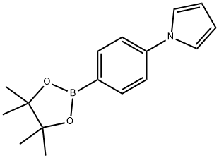 2-(4-(1-ピロリル)フェニル)-4,4,5,5-テトラメチル-1,3,2-ジオキサボロラン 化学構造式