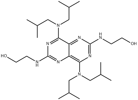 2,2'-[[4,8-Bis[bis(2-methylpropyl)amino]pyrimido[5,4-d]pyrimidine-2,6-diyl]diimino]bis-ethanol Structure