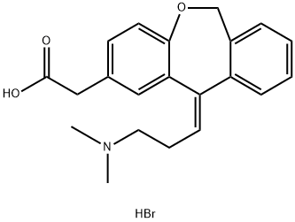 (Z)-11-(3-dimethylaminopropylidene)-6,11-dihydro-dibenz-[b,e]oxepine-2-acetic acid hydrobromide Structure