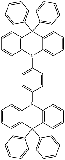 Acridine, 10,10'-(1,4-phenylene)bis[9,10-dihydro-9,9-diphenyl- Structure
