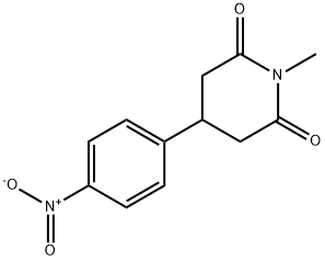 1-methyl-4-(4-nitrophenyl)piperidine-2,6-dione 化学構造式