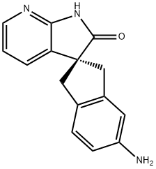 (R) -5-氨基-1,3-二氢螺[茚-2,3'-吡咯并[2,3-B]吡啶]-2'(1'H)-酮,957130-49-3,结构式