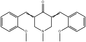 (3E,5E)-3,5-bis(2-methoxybenzylidene)-1-methylpiperidin-4-one,96733-81-2,结构式