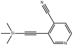 4-Pyridinecarbonitrile, 3-[2-(trimethylsilyl)ethynyl]- 化学構造式