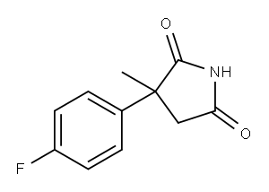 3-(4-氟苯基)-3-甲基吡咯烷-2,5-二酮,98054-68-3,结构式