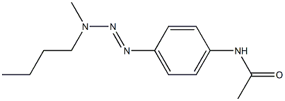 1-(4-ACETAMIDOPHENYL)-3-BUTYL-3-METHYLTRIAZENE Struktur