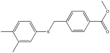 methyl 4-{[(3,4-dimethylphenyl)sulfanyl]methyl}benzoate Structure