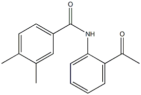 N-(2-acetylphenyl)-3,4-dimethylbenzamide Struktur