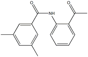 N-(2-acetylphenyl)-3,5-dimethylbenzamide Struktur
