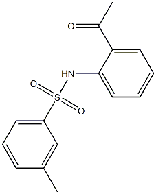 N-(2-acetylphenyl)-3-methylbenzenesulfonamide Struktur