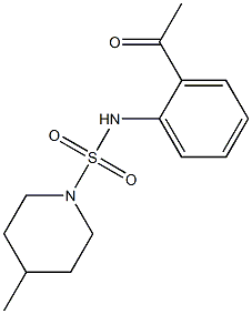 N-(2-acetylphenyl)-4-methylpiperidine-1-sulfonamide Structure