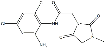 N-(2-amino-4,6-dichlorophenyl)-2-(3-methyl-2,5-dioxoimidazolidin-1-yl)acetamide Structure